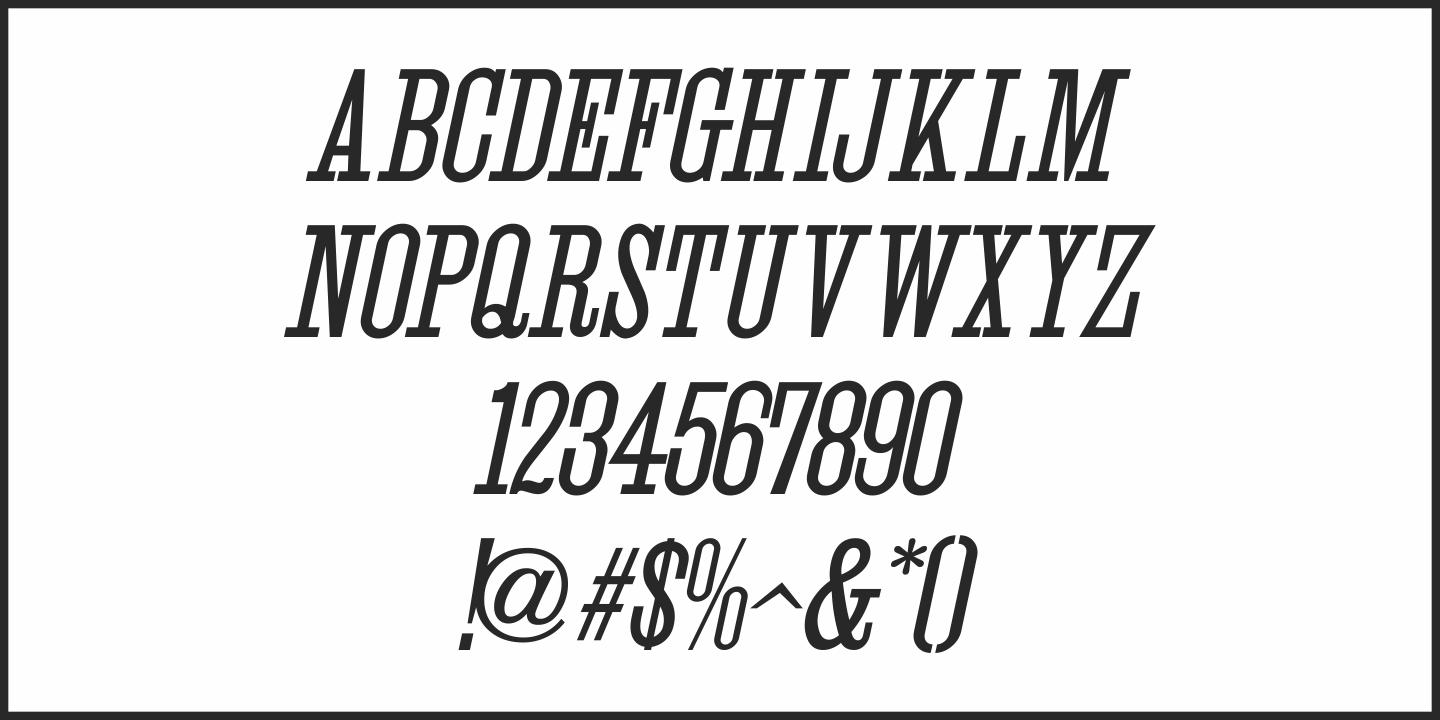 Пример шрифта Local Printer JNL Regular